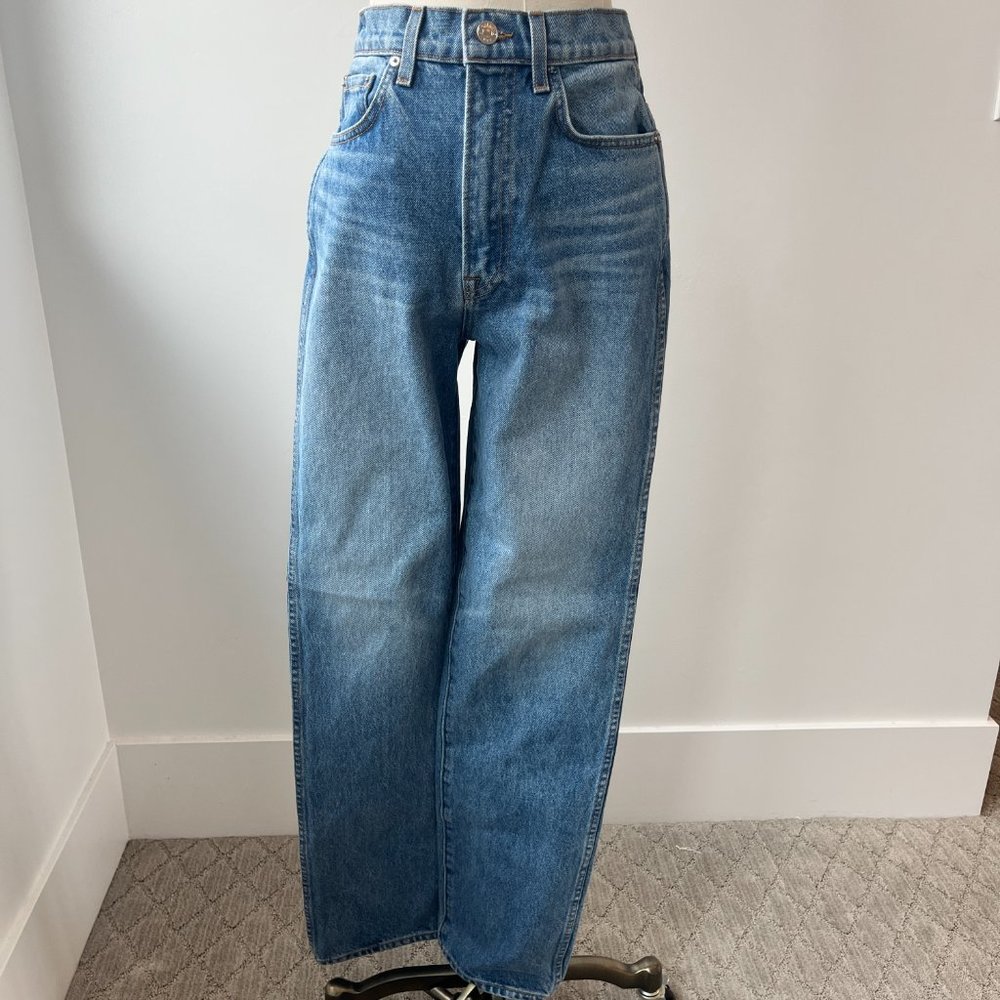 GRLFRND Super High Rise Slim Straight Jeans